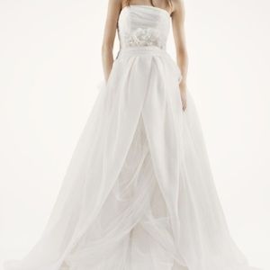 NEW Vera Wang Ivory Textured Organza Wedding Dress